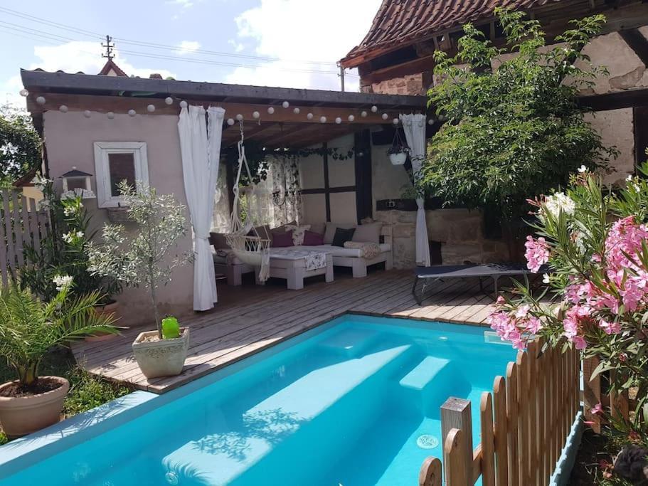 Romantisches Rosencottage Hofheim in Unterfranken Kültér fotó